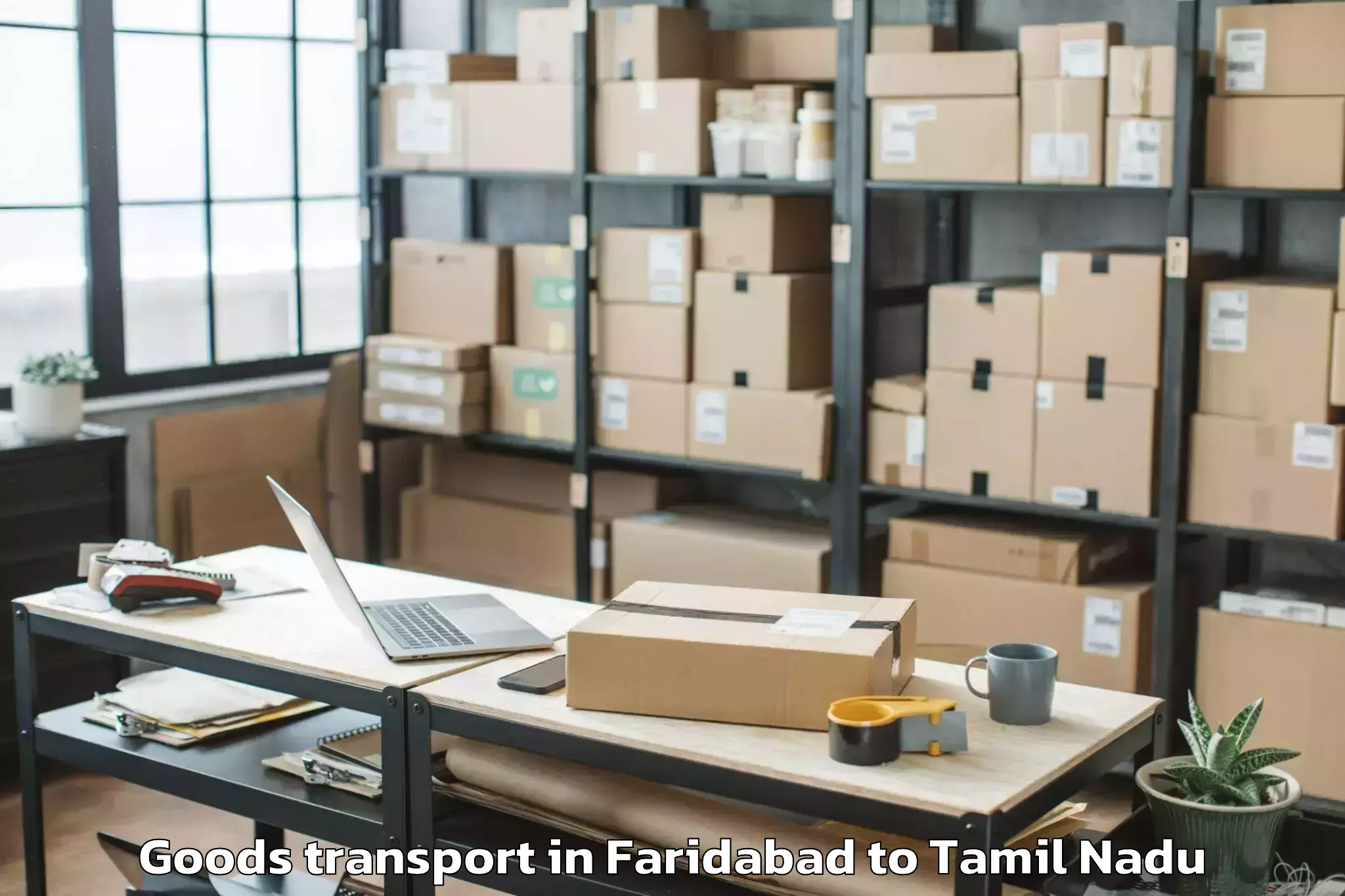 Discover Faridabad to Thiruvalluvar University Vello Goods Transport